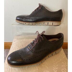 Cole Haan Brown Leather Oxford Wingtip Shoes Mens Size 10.5
